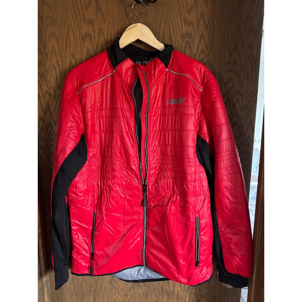 Swix Northern Fusion Caribou XXL Red Quilted Cross Country Ski Jacket Puffer